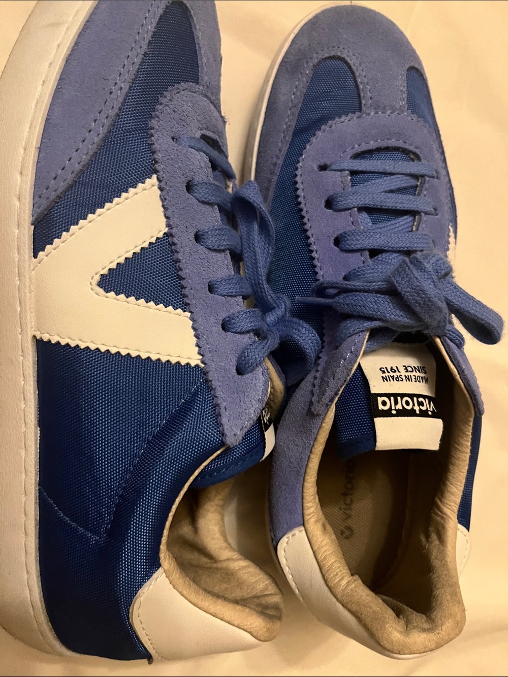 Women's Blue Suede & Textile Sneakers View 5
